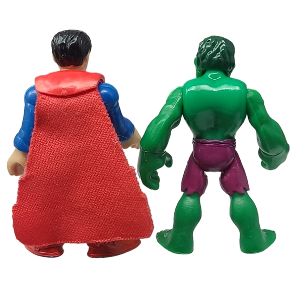 2 IMAGINEXT SUPER HERO FIGURES 2016 SUPERMAN AND 2010 THE HULK - Picture 3 of 16